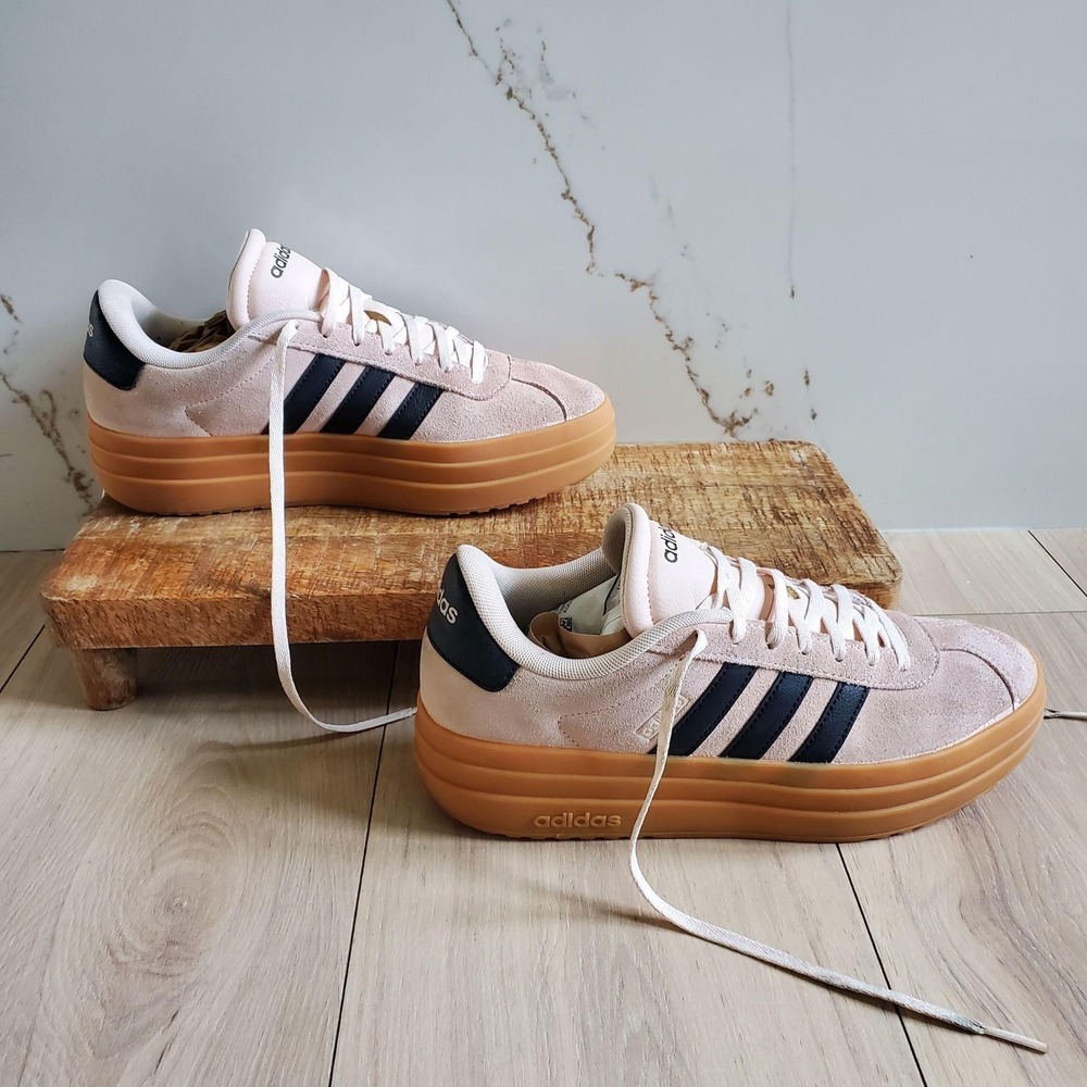 adidas Platform Sneakers in Blush Pink, Black & Gum